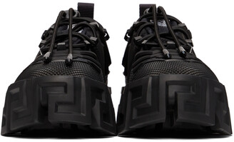 Versace Black Greca Labyrinth Lace-Up Shoes - ShopStyle