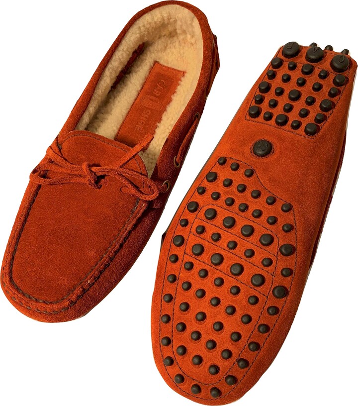 Prada Vintage New The Original Car Shoe Flat Moccasin Shearling Driving Sz 36