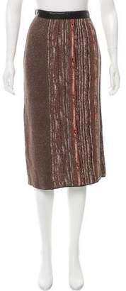 Missoni Leather-Trimmed Knit Skirt w/ Tags