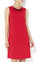 Thumbnail for your product : Wallis Red Embellished Necklace Crepe Dress