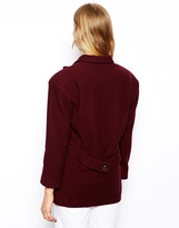 Thumbnail for your product : Le Mont St Michel Jacket Wool Mix Coat With Contrast Collar