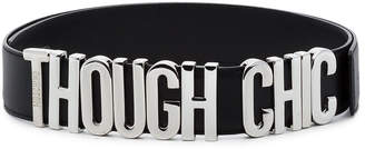 Moschino Black Though Chic Leather Belt