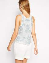 Thumbnail for your product : ASOS Swing Top In Lace With Floral Embellishment