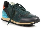 Thumbnail for your product : Valentino Rockrunner Camo Studded Sneakers