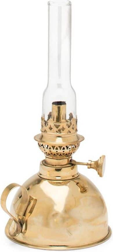 KINGS COUNTY TOOLS 9 in. Tall Brass Oil Lamp