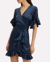 Thumbnail for your product : Nightcap Clothing Silk Ruffle Wrap Mini Dress