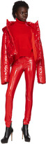 Thumbnail for your product : adidas x IVY PARK Red Faux-Latex Trousers