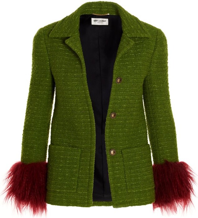 Green Tweed Blazer | Shop The Largest Collection | ShopStyle