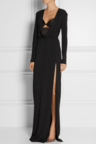 Thumbnail for your product : Cushnie Duchesse silk satin-trimmed cutout jersey gown