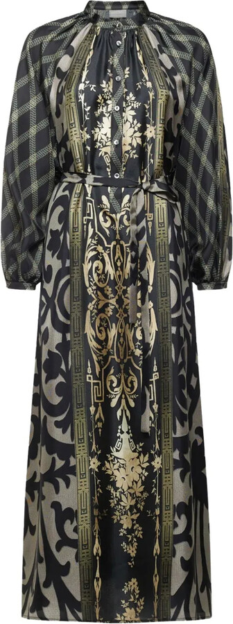 Pierre Louis Mascia Geometric-Pattern Maxi Dress
