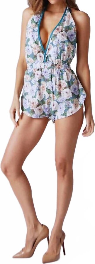 Noblesse Oblige Liberty Loungewear Romper In Summer Meadow