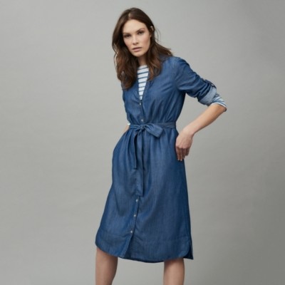 white company denim dress