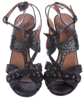 Alaia Leather Multistrap Sandals