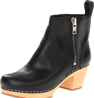 Swedish Hasbeens Zip It Emy (Black) Women's Zip Boots