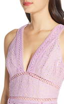 Thumbnail for your product : Harlyn Plunge Neck Lace Minidress