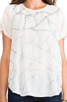 Thumbnail for your product : Rebecca Taylor Embellished Silk Tee