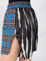 Thumbnail for your product : Rick Owens Panelled Plaid Drawstring Short