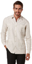 Thumbnail for your product : Cubavera Long Sleeve Ramie Rayon Embroidered Guayabera