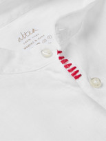 Thumbnail for your product : Altea Slim-Fit Embroidered Grandad-Collar Linen Shirt