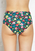 Thumbnail for your product : Forever 21 Floral High-Waisted Bikini Bottom