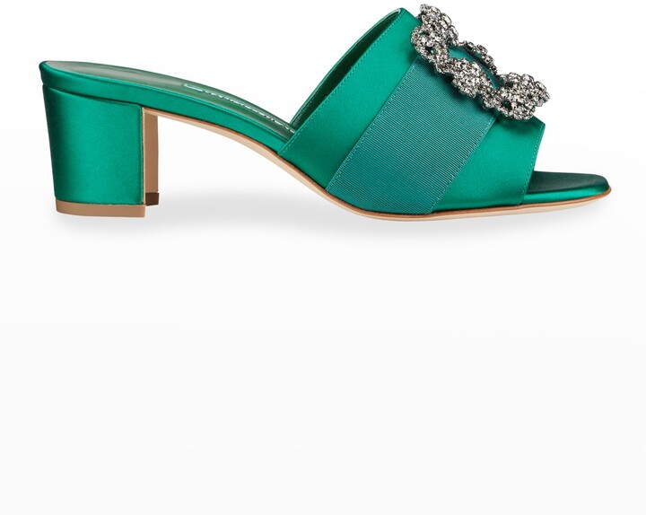 Manolo Blahnik Green Women's Sandals | Shop the world's largest 