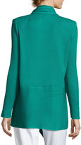 Thumbnail for your product : Misook Ribbed Asymmetric Jacket, Green