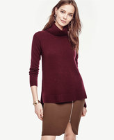 Thumbnail for your product : Ann Taylor Petite Cashmere Turtleneck Tunic Sweater