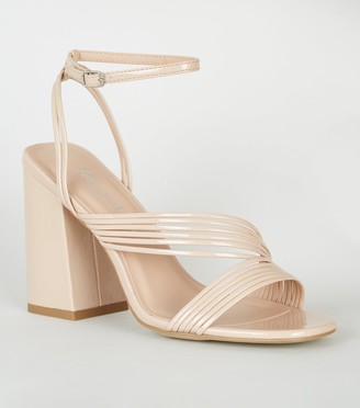 cream heeled sandals uk