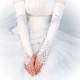 Thumbnail for your product : Vimans 2018 Women's Long Fingerless Satin Bridal Wedding Gloves