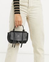 Thumbnail for your product : Rebecca Minkoff stella leather mini satchel crossbody bag in black