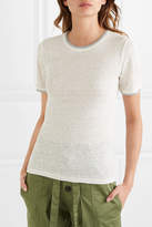 Thumbnail for your product : Rag & Bone Molly Crochet-trimmed Slub Linen T-shirt - White