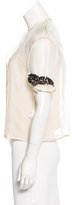 Thumbnail for your product : By Malene Birger Silk Embellished Top w/ Tags