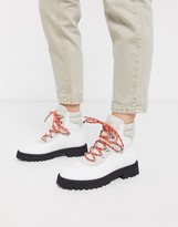 Thumbnail for your product : And other stories & contrast sole lace up hiking boots in white