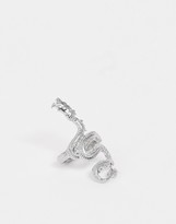 Thumbnail for your product : ASOS DESIGN ring in dragon design in silver tone