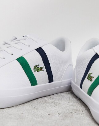 Lacoste lerond 119 sneakers white navy stripe - ShopStyle