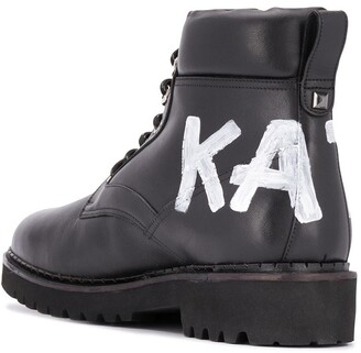Karl Lagerfeld Paris Terra brush logo boots