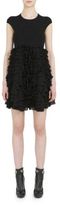 Thumbnail for your product : Alexander McQueen Ruffled Knit-Bodice Dress