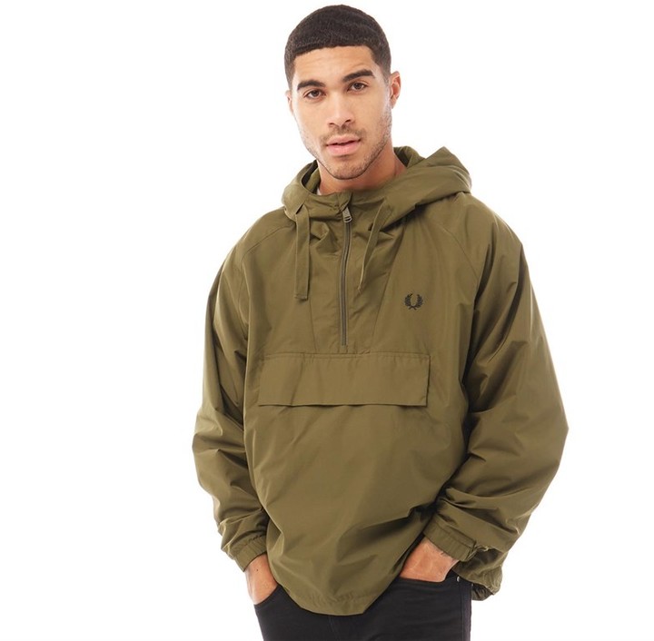 fred perry ripstop half zip jacket