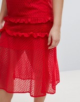 Thumbnail for your product : Truly You Tiered Premium Lace Midi Dress