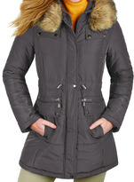 Thumbnail for your product : Ro R&O Ladies Quilted Anorak with Detachable Faux Fur Trim Hood - Online Exclusive