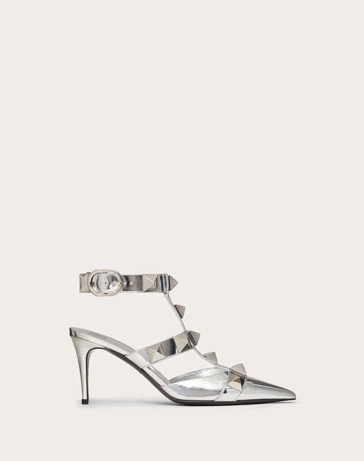 valentino silver heels