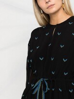 Thumbnail for your product : Lala Berlin Dessa chevron-embroidered dress