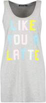 Thumbnail for your product : boohoo Like You A Latte Sleep Vest
