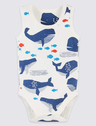 Marks and Spencer 5 Pack Pure Cotton Nautical Bodysuits