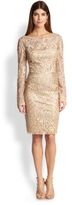 Thumbnail for your product : Sue Wong Soutache-Embroidered Long-Sleeve Dress