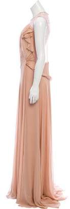 Jenny Packham Embellished Silk Gown w/ Tags