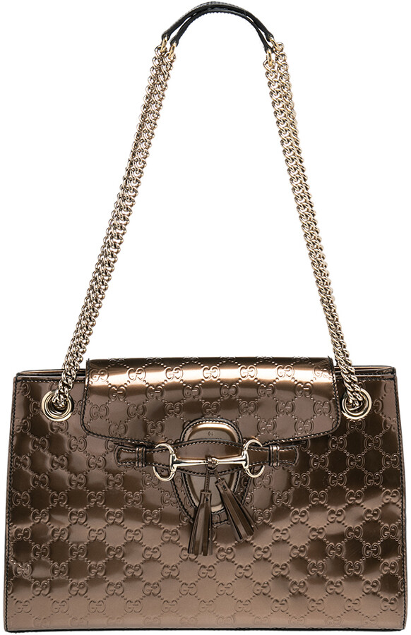 bronze handbag