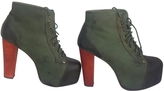 Thumbnail for your product : Jeffrey Campbell Green Leather Boots