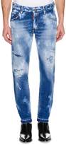 Thumbnail for your product : DSQUARED2 Men's Skater Distressed Super Bleached Straight-Leg Jeans with Holes