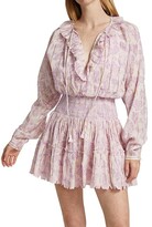 Thumbnail for your product : HEMANT AND NANDITA Printed Cotton Gauze Mini Dress
